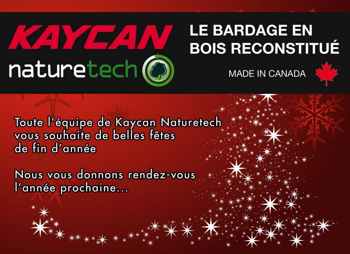 Kaycan Naturetech vous souhaite de bonnes fêtes de fin d'année.